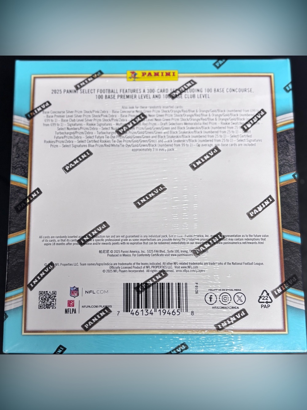 2025 Panini Select NFL Football Mega Box 42 Cards - Factory Sealed - Picture 3 of 5